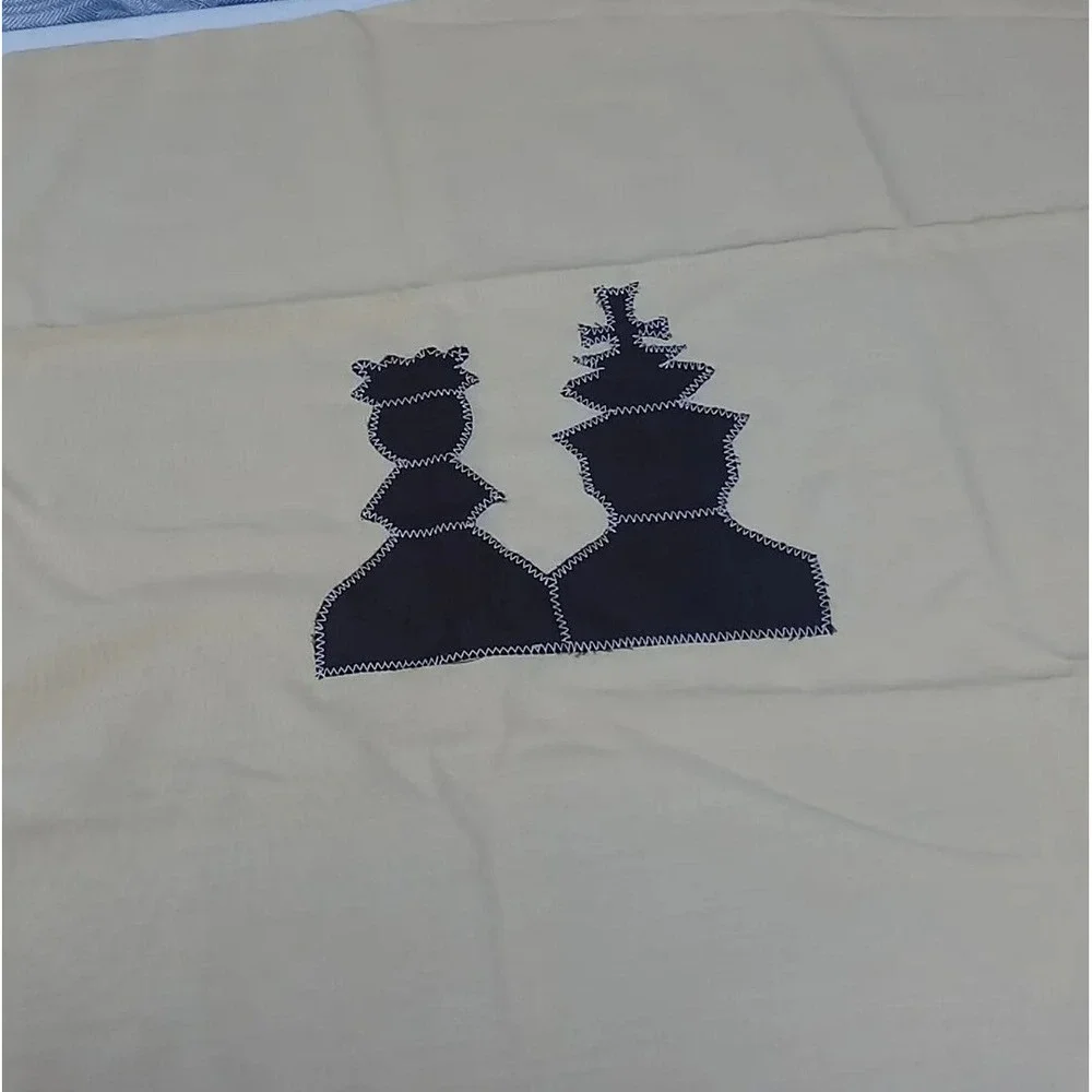 Vtg 2 Chess Piece King Size Pillow Cases King‎ & Queen Chess Piece Pillow Case